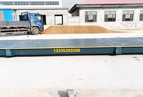 商河120噸地磅安裝現場